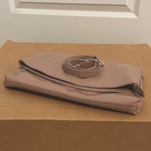 Mauve Patent Leather Convertible Envelope Clutch